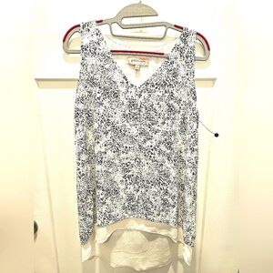 Philosophy Republic Clothing Women’s Sleeveless Blouse Size S Black White Animal